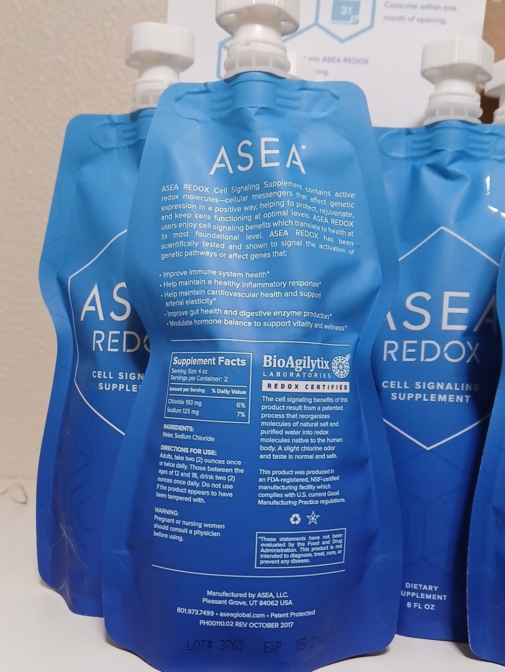 ASEA Redox Cell Signaling Supplement - Lot Of 12 Blue Pouch Packs - Picture 3 of 6